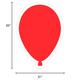 Red Balloon Corrugated Plastic Yard Sign, 30in